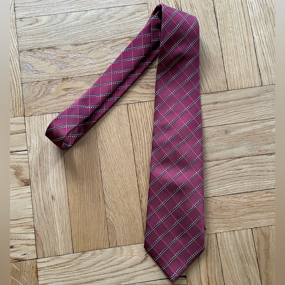 Yves Saint Laurent maroon tie